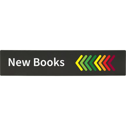 demco® bookshelf sign new books with graphics