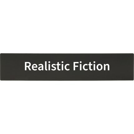 demco® bookshelf sign realistic fiction with text only