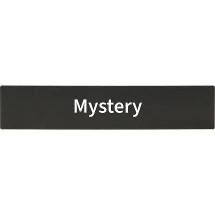 demco® bookshelf sign mystery with text only