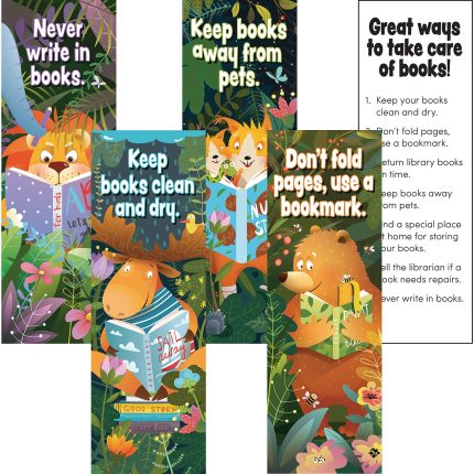 demco® upstart® wild about book care bookmarks