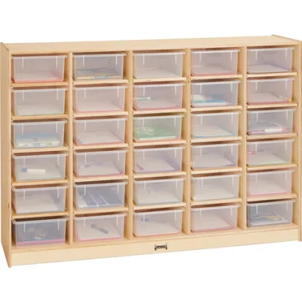 jonti craft® mobile storage units with clear tubs