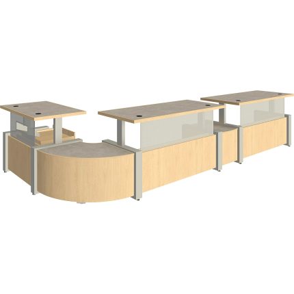 Demco® TechnoLink® Height-Adjustable Reference Desk-Package 6