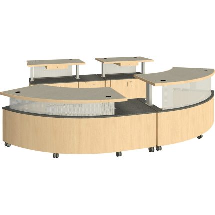 Demco® TechnoLink® Height-Adjustable Reference Desk-Package 10