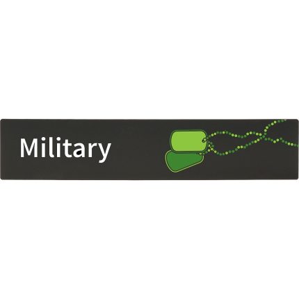 Demco® Bookshelf Sign - Military With Graphics