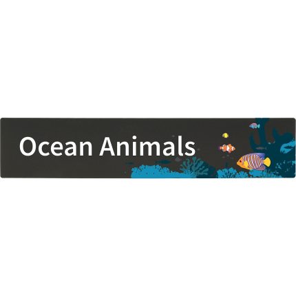 Demco® Bookshelf Sign - Ocean Animals With Graphics