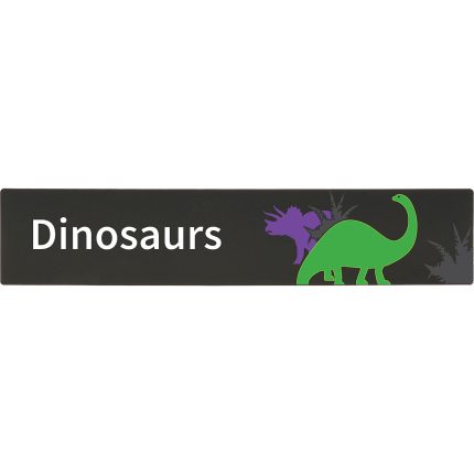 Demco® Bookshelf Sign - Dinosaurs with Graphics