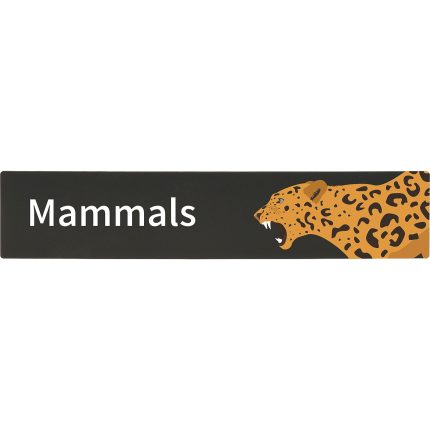 Demco® Bookshelf Sign - Mammals With Graphics