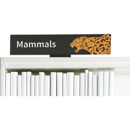 demco® bookshelf sign mammals with graphics