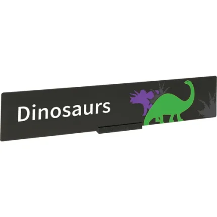 demco® bookshelf sign dinosaurs with graphics