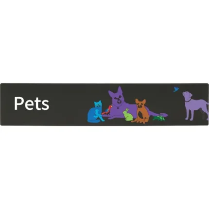 demco® bookshelf sign pets with graphics