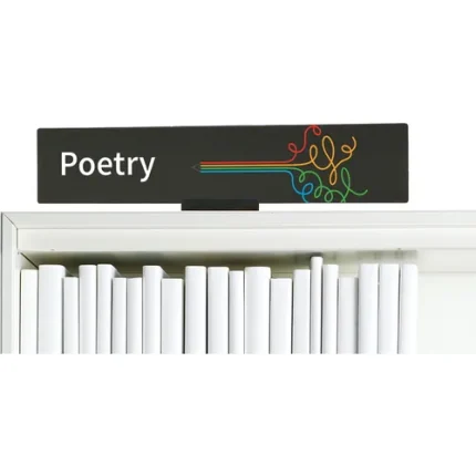 demco® bookshelf sign poetry with graphics