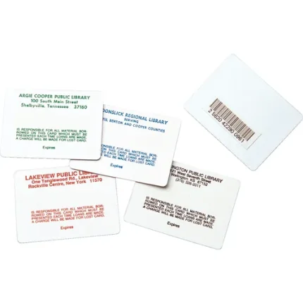 demco® unnumbered single color patron id cards