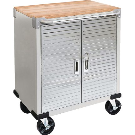 UltraHD Rolling 2-Door Tool Cabinets W/Wood Top