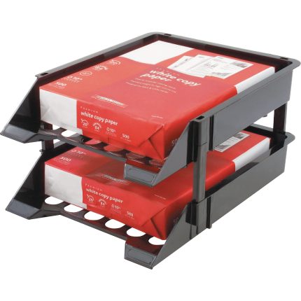 Deflecto® SuperTray® Desk Tray Set With Risers