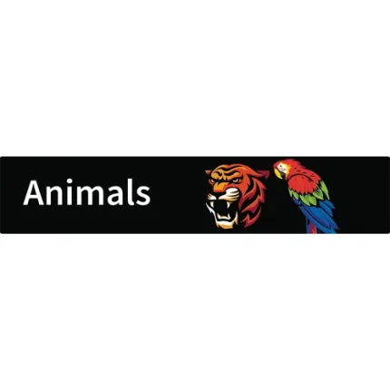 demco® bookshelf sign animals with graphics