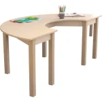 bright beginnings® pre k wood activity table half round