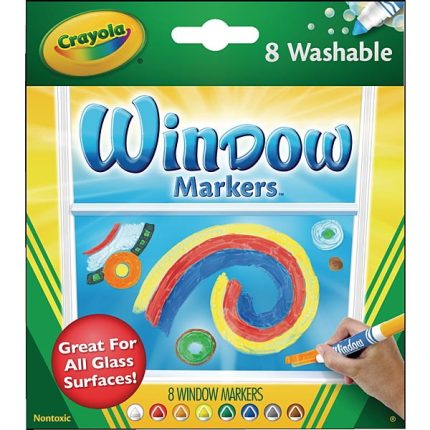 crayola® washable window markers, standard colors