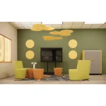 demco® calmscape one color acoustic panels 3 circle