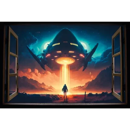 demco® windows to new worlds wall decals scifi