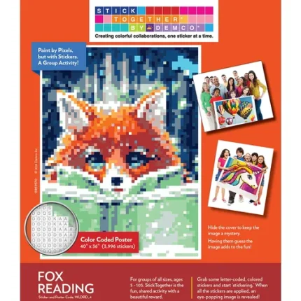 demco sticktogether® fox reading poster