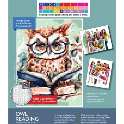 demco sticktogether® owl reading poster