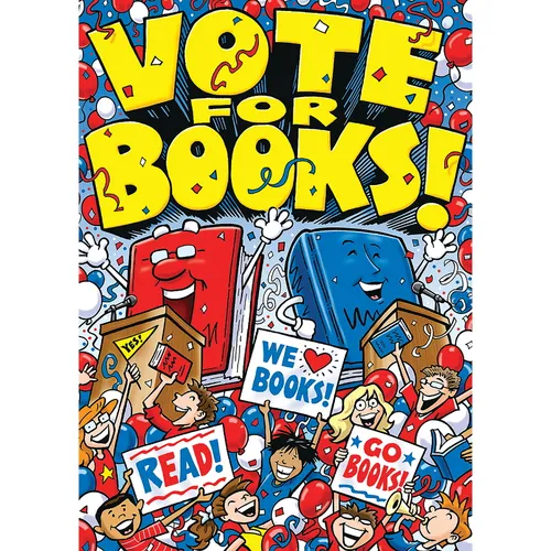 demco® upstart® vote for books poster