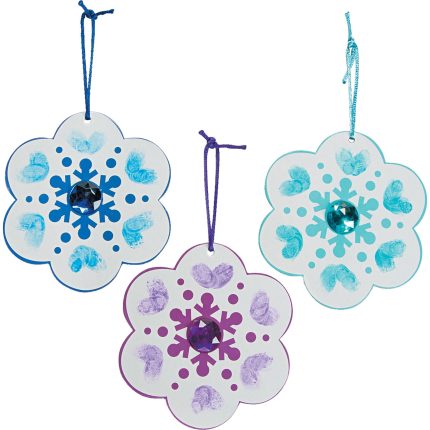 snowflake thumbprint ornament craft kits